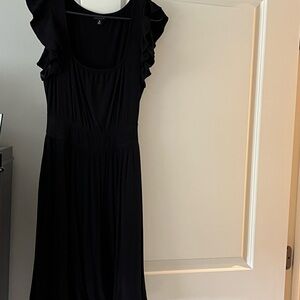 Torrid Black Midi Dress with Ruffle Sleeves